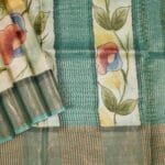 Mustard Tussar Silk Saree - Image 2