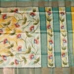 Mustard Tussar Silk Saree - Image 3