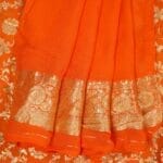 Orange Georgette Saree - Image 4