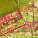 Pachi Green Meena Cotton Saree - Image 2