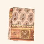 Peach Meena Cotton Saree