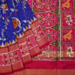 Royal Blue Pochampally Pattu Saree - Image 2