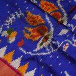 Royal Blue Pochampally Pattu Saree - Image 5