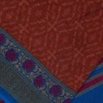 Rust Brown Meena Cotton Saree - Image 5