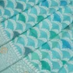 Sea Blue Kaddi Georgette Saree - Image 5
