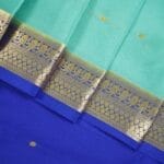 Sea Blue Mysore Silk Saree - Image 5