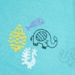 Sea Green Mulmul Cotton Saree - Image 5
