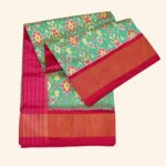 Sea Green Pochampally Pattu Saree