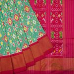Sea Green Pochampally Pattu Saree - Image 2