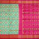 Sea Green Pochampally Pattu Saree - Image 3