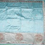 Sky Blue Raw Silk Saree - Image 3