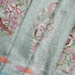 Sky Blue Raw Silk Saree - Image 5