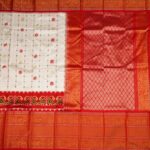 White Pochampally Pattu Saree - Image 3