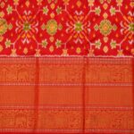 White Pochampally Pattu Saree - Image 4