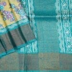 Yellow Tussar Silk Saree - Image 2