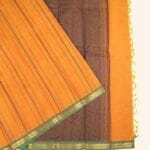 Rust Orange Kanchi Handloom Saree - Image 2
