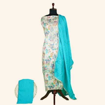 Multi colored Floral Kurti Material