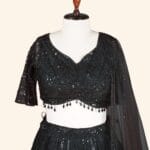 Black Bridal Lehenga - Image 2