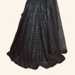 Black Bridal Lehenga - Image 3
