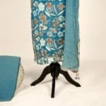 Blue Cotton Dress Material - Image 3