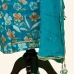 Blue Cotton Dress Material - Image 5