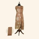 Brown Cotton Dress Material
