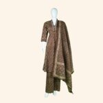 Brown Cotton Kurti Set