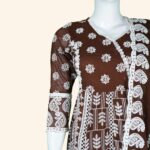 Brown Cotton Kurti Set - Image 4