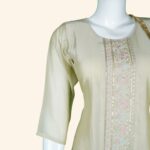 Cream Kurti Set - Image 4