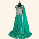 Green Bridal Lehenga