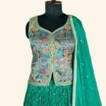 Green Bridal Lehenga - Image 2