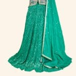 Green Bridal Lehenga - Image 3