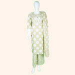 Green Cotton Kurti Set