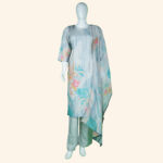 Grey Cotton Kurti Set