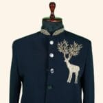 Navy Blue Jodhpuri Suit - Image 4