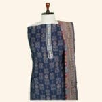 Navy Blue Crepe Dress Material - Image 2
