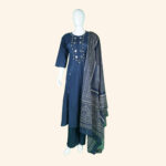 Navy Blue Kali Kurti Set