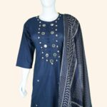 Navy Blue Kali Kurti Set - Image 2