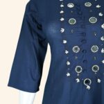 Navy Blue Kali Kurti Set - Image 4