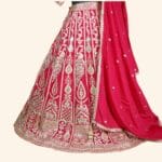 Pink Colour Bridal Lehenga - Image 3