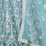 Sky Blue Bridal Lehenga - Image 5