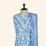 Sky Blue Cotton Dress Material - Image 2