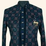 Teal Green Jodhpuri Suit - Image 2