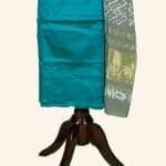 Teal Blue Cotton Dress Material - Image 3