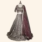 Wine Bridal Lehenga