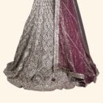 Wine Bridal Lehenga - Image 3