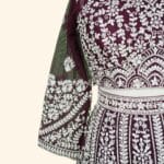 Wine Bridal Lehenga - Image 4