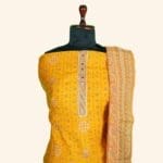 Yellow Crepe Dress Material - Image 2