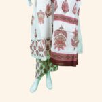 Off White Cotton Kali Kurti - Image 2