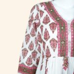 Off White Cotton Kali Kurti - Image 4